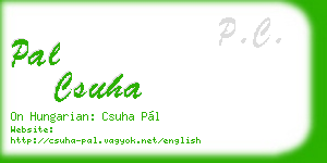 pal csuha business card